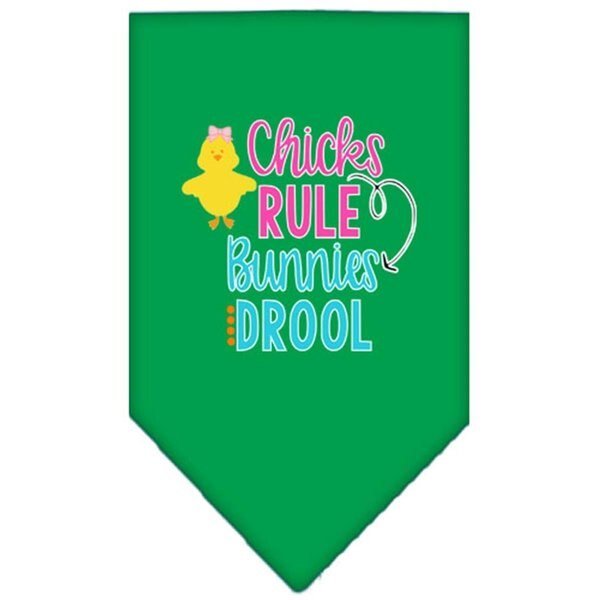 Chicks Rule Screen Print BandanaEmerald Green Large, Mirage Pet Products, Mfr#: 66-187 LGEG
